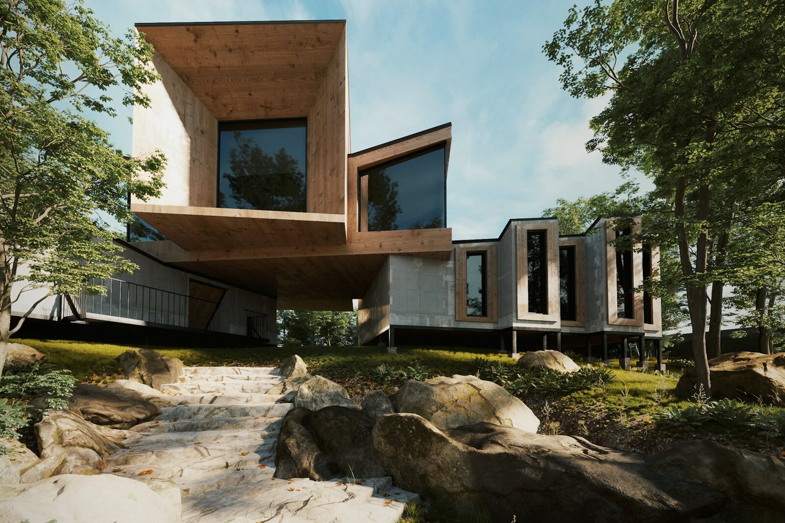 A cedar retreat by the water